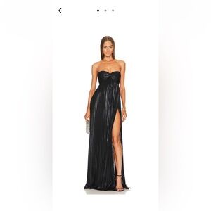 Black retrofete long dress